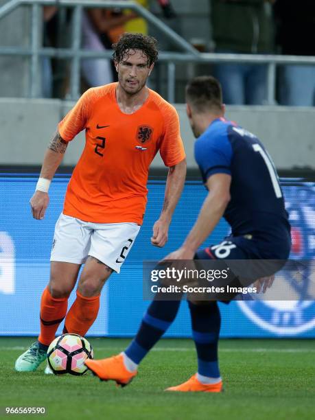 Daryl Janmaat of Holland during the International Friendly match between Slovakia v Holland at the City Arena on May 31, 2018 in Trnava Slovakia