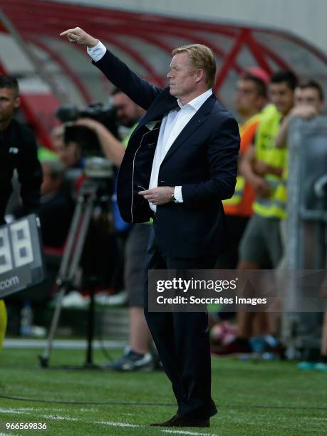 Coach Ronald Koeman of Holland during the International Friendly match between Slovakia v Holland at the City Arena on May 31, 2018 in Trnava Slovakia