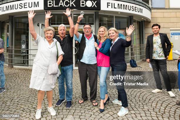 Marie-Luise Marjan, Jo Bolling, Hans W. Geissendoerfer, Sontje Peplow and Andrea Spatzek during the fan event 'Lindenstrasse - Kult in Serie' on June...