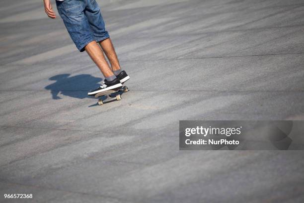 Skater in Warsaw on June 1, 2018.