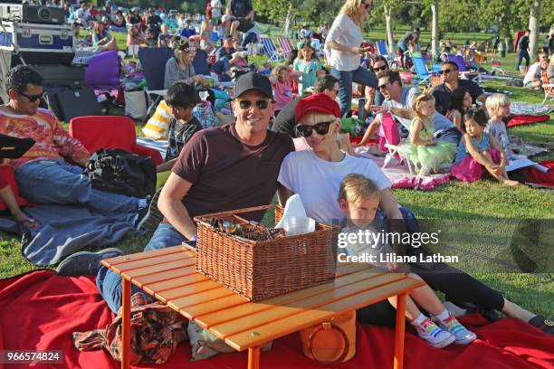 Actor Donovan Leitch and his family attend the Street Food Cinema Presents 65th Anniversary Screening Of Disney's "Peter Pan" at Griffith Park on...