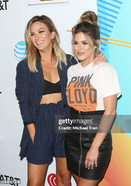 Becca Tilley and JoJo Fletcher attend the iHeartRadio's KIIS FM Wango Tango By AT&T held at Banc of California Stadium on June 2, 2018 in Los...