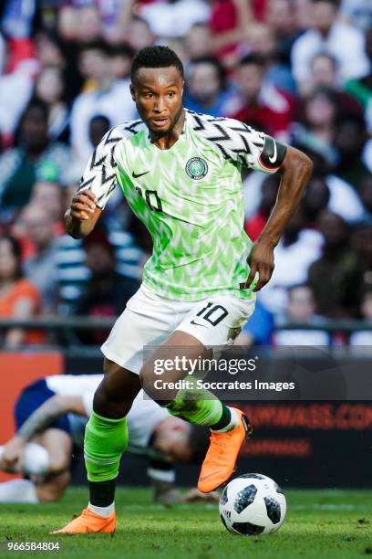 John Obi Mikel of Nigeria during the International Friendly match between England v Nigeria at the Wembley Stadium on June 2, 2018 in London United...