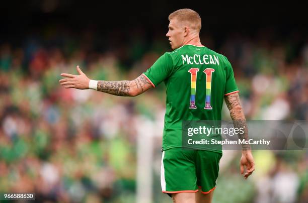 Dublin , Ireland - 2 June 2018; James McClean of Republic of Ireland during the International Friendly match between Republic of Ireland and the...