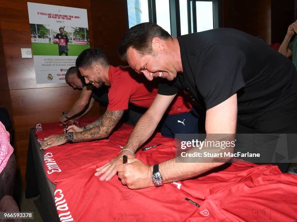 Arsenal Legend David Seaman in the team hotel before the match between Real Madrid CL Legends and Arsenal FC Legends at Estadio Santiago Bernabeu on...