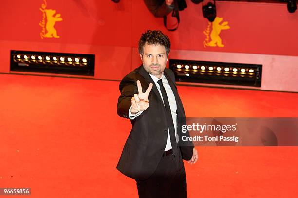 Actor Mark Ruffalo attends the 'Shutter Island' Premiere during day three of the 60th Berlin International Film Festival at the Berlinale Palast on...