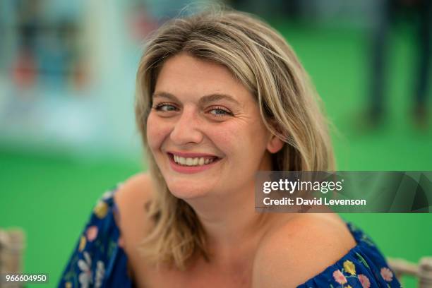 Bryony Gordon, writer and journalist, at the Hay Festival on June 3, 2018 in Hay-on-Wye, Wales.