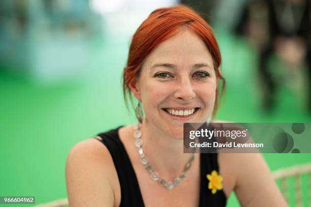 Alice Roberts, anthropologist and broadcaster, at the Hay Festival on June 3, 2018 in Hay-on-Wye, Wales.