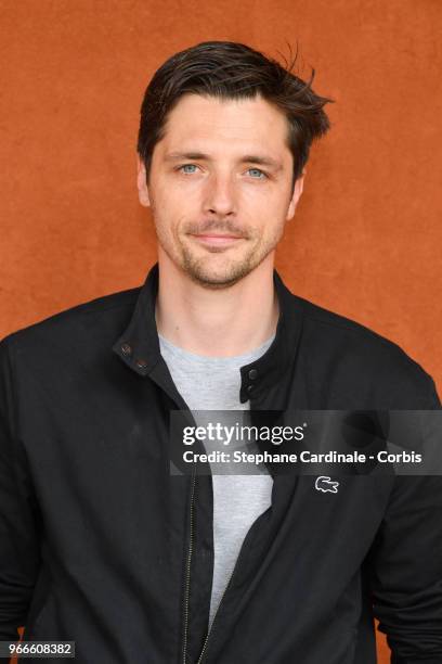 Actor Raphael Personnaz attends the 2018 French Open - Day Eight at Roland Garros on June 3, 2018 in Paris, France.