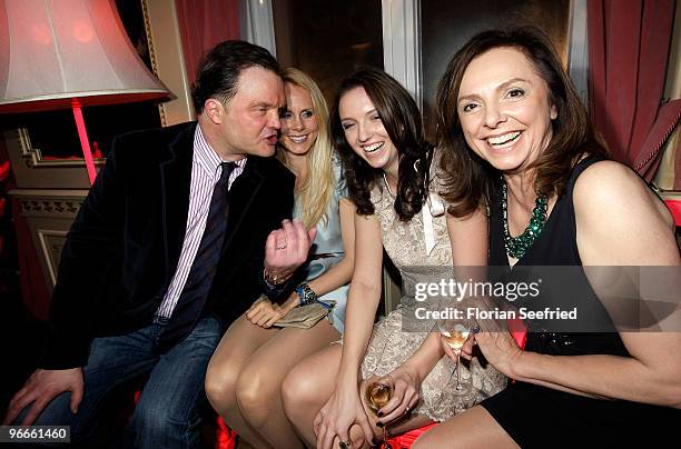 Alexander zu Schaumburg-Lippe and wife Nadja and Uschi Daemmrich von Luttitz and daughter Stephanie attends the '60th Berlin Film Festival - FESTIVAL...