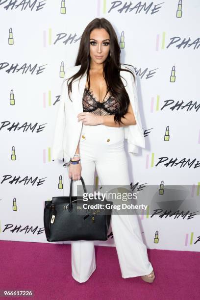Jennifer Janelle attends the PHAME Expo 2018 on June 2, 2018 in Los Angeles, California.