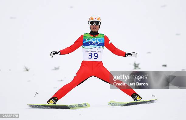 Daiki Ito of Japan competes during the Ski Jumping Normal Hill Individual on day 2 of the Vancouver 2010 Winter Olympics at Whistler Olympic Park Ski...