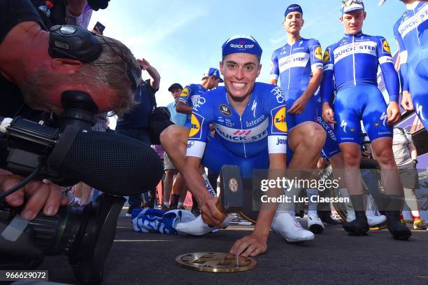 Arrival / Enric Mas Nicolau of Spain and Team Quick-Step Floors / during the 3rd Velon Hammer Series 2018, Stage 3 a 49,6km Team time trial stage...