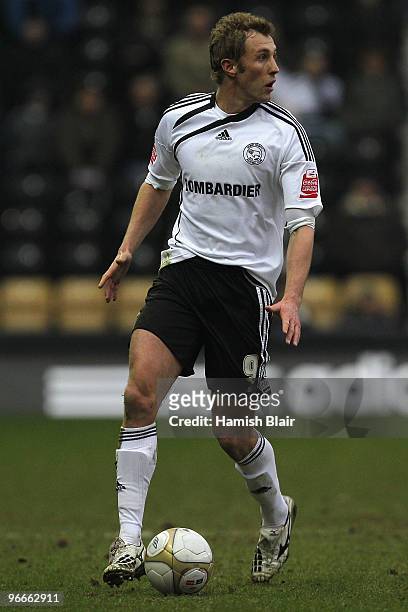 Rob Hulse of Derby in action during the FA Cup sponsored by E.ON 5th Round match between Derby County and Birmingham City played at Pride Park...