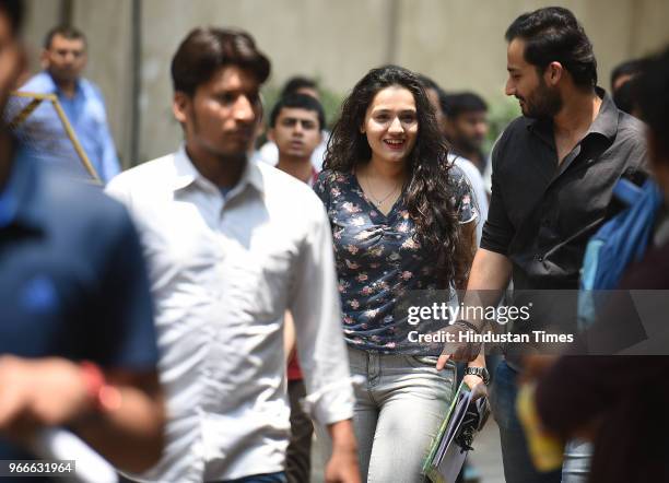 Union Public Service Commission aspirants are seen outside an examination centre after the UPSC preliminary exam 2018 at Shahjahan road on June 3,...