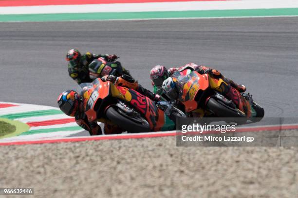 Bradley Smith of Great Britain and Red Bull KTM Factory Racing leads the field during the MotoGP race during the MotoGp of Italy - Race at Mugello...