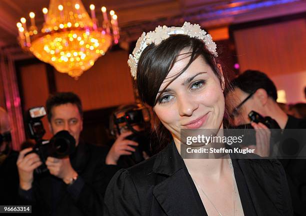 Actress Nora Tschirner attends the Medienboard Reception 2010 during day four of the 60th Berlin International Film Festival on February 13, 2010 in...