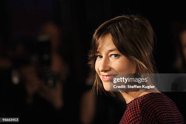 Actress Johanna Wokalek attends the Medienboard Reception 2010 during day four of the 60th Berlin International Film Festival on February 13, 2010 in...
