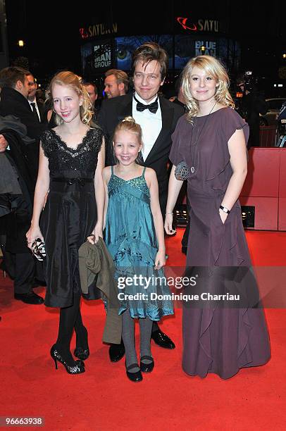 Director Thomas Vinterberg attends with his daughters Nana and Ida and actress Helena Reingaard Neumann the 'Submarino' Premiere during day three of...