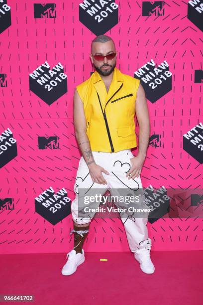 Andres Jimenez "Mancandy" attends the MTV MIAW Awards 2018 at Arena Ciudad de Mexico on June 2, 2018 in Mexico City, Mexico