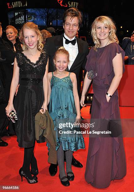 Director Thomas Vinterberg attends with his daughters Nana and Ida and actress Helena Reingaard Neumann the 'Submarino' Premiere during day three of...