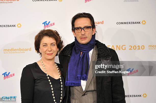 Kirsten Niehuus and Oskar Roehler attend the Medienboard Reception 2010 during day four of the 60th Berlin International Film Festival on February...