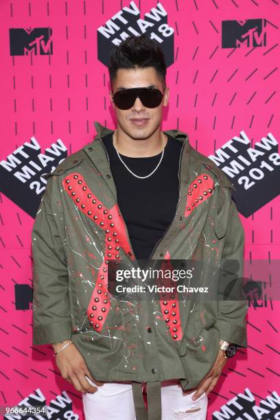 Luis Alejandro Mendez "Jawy" of Acapulco Shore attend the MTV MIAW Awards 2018 at Arena Ciudad de Mexico on June 2, 2018 in Mexico City, Mexico