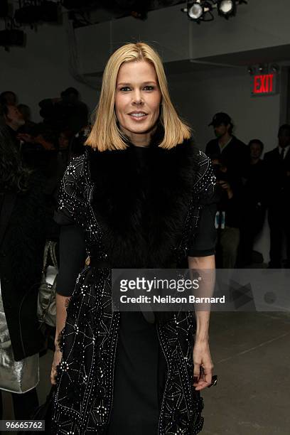 Personality Mary Alice Stephenson attends the runway at the Peter Som Fall 2010 Fashion Show during Mercedes-Benz Fashion Week at Milk Studios on...
