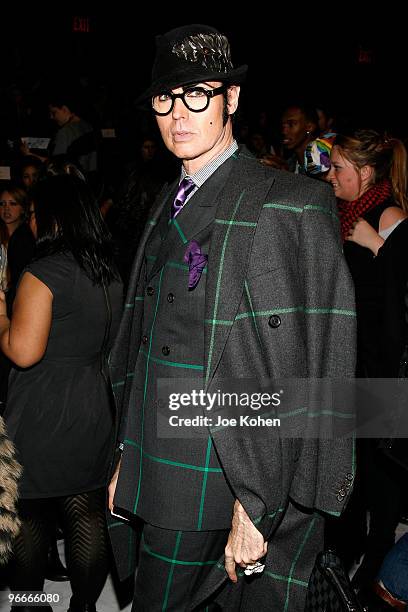 Patrick McDonald attends the Academy of Art University Fall 2010 fashion show during Mercedes-Benz Fashion Week at The Tent at Bryant Park on...