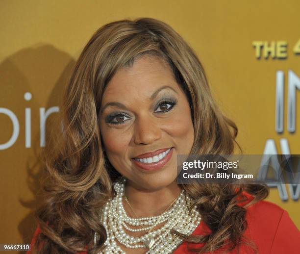 Television personality Rolonda Watts arrives at the 41st Annual NAACP Image Awards Nominee Luncheon at Beverly Hills Hotel on February 13, 2010 in...
