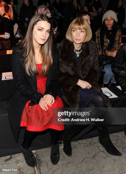 Editor-in-chief of American Vogue, Anna Wintour and Bee Shaffer attend the Alexander Wang Fall 2010 Fashion Show during Mercedes-Benz Fashion Week at...