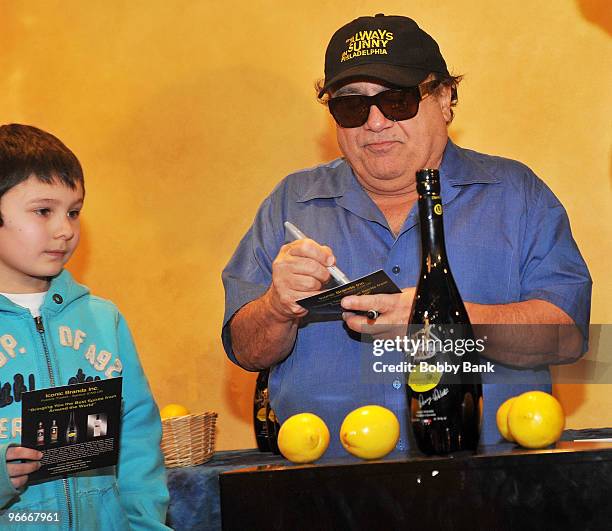 Danny DeVito promotes his Premium Limoncello at Joe's Canal Discount Liquor on February 13, 2010 in Woodbridge, New Jersey.