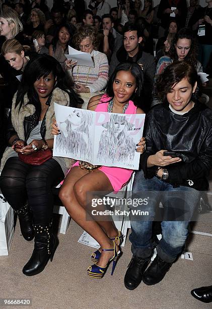 Angela Simmons attends Mercedes-Benz Fashion Week at Bryant Park on February 13, 2010 in New York City.