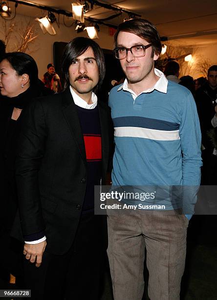 Actor Jason Schwartzman and designer Scott Sternberg attend the Band Of Outsiders/Boy Fall 2010 Fashion Show during Mercedes-Benz Fashion Week at...