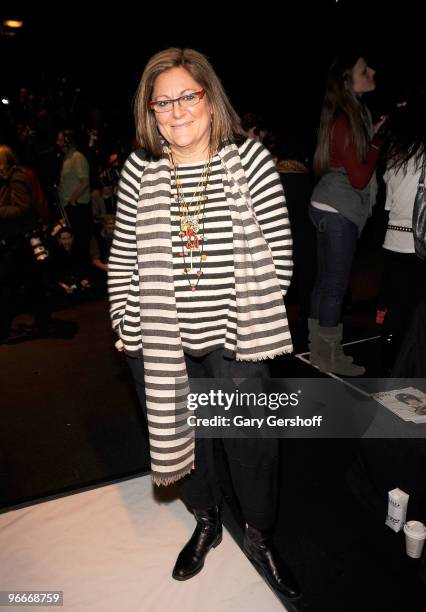 Fashion, Fern Mallis attends the Academy of Art University Fall 2010 fashion show during Mercedes-Benz Fashion Week at Bryant Park on February 13,...