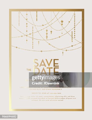 Modelo de design de convite de casamento dourado Glitter o pré-convite Modelo de design de convite de casamento dourado Glitter o pré-convite