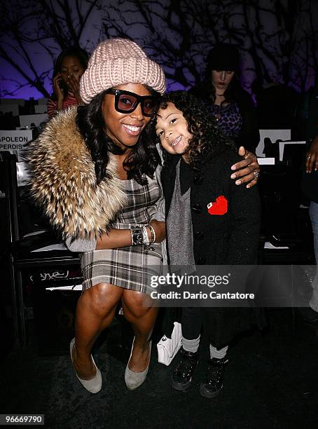 Celebrity stylist June Ambrose and daughter Summer Ambrose attend the Zang Toi Fall/Winter 2010 fashion show at Touch on February 13, 2010 in New...