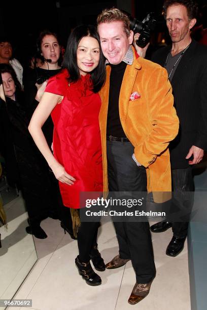 Designer Vivienne Tam and stylist Montgomery Frazier attend the Vivienne Tam Fall 2010 presentation during Mercedes-Benz Fashion Week on February 13,...