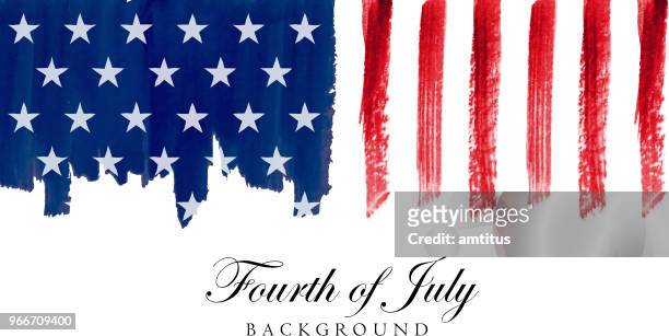 flag paint - fourth of july stock illustrations