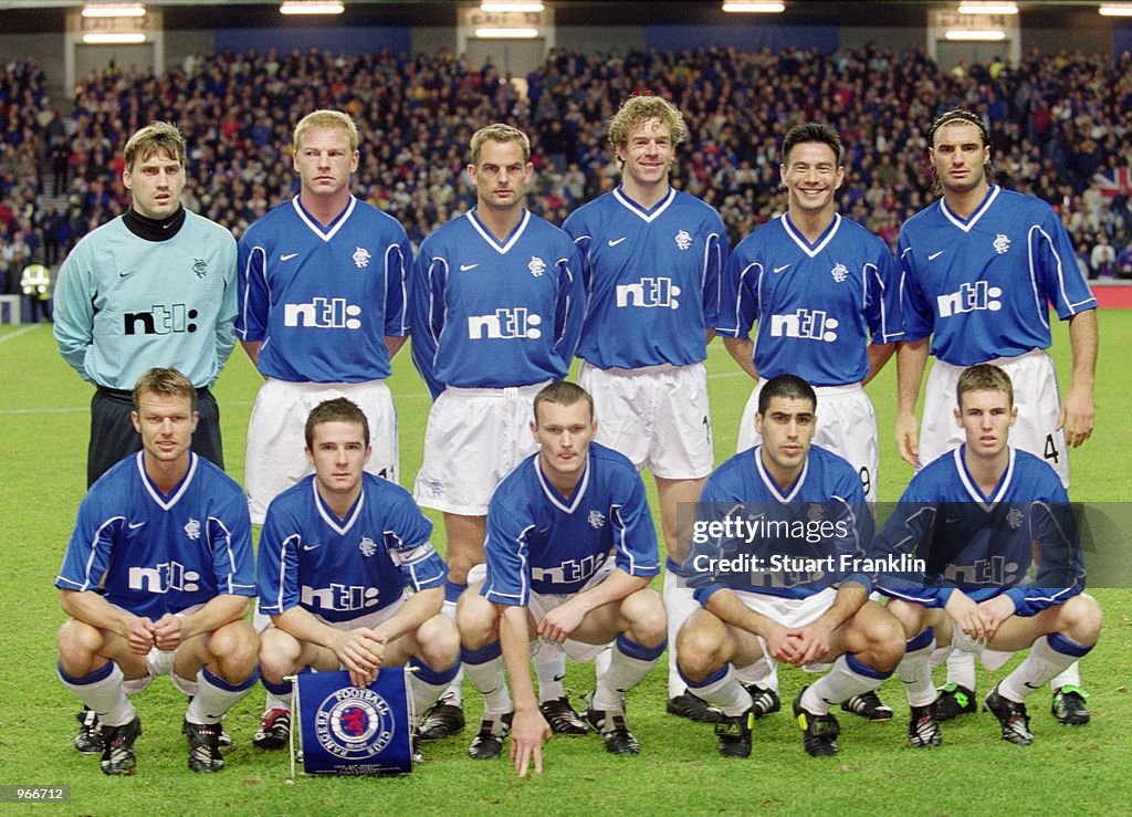 Dig Group Rangers Rangers team group before the UEFA Cup third round match against ...