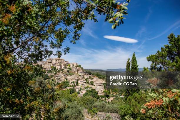 gordes , province france during summer - avignon-france stock pictures, royalty-free photos & images