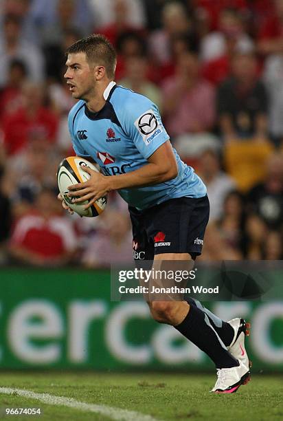 Drew Mitchell of the Waratahs in action during the round one Super 14 match between the Reds and the Waratahs at Suncorp Stadium on February 13, 2010...