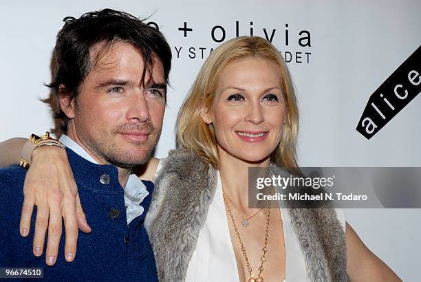 Matthew Settle and Kelly Rutherford attend the Alice + Olivia Fall 2010 presentation during Mercedes-Benz Fashion Week on February 13, 2010 in New...