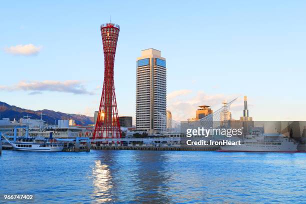 kobe port view. - kobe japan stock pictures, royalty-free photos & images