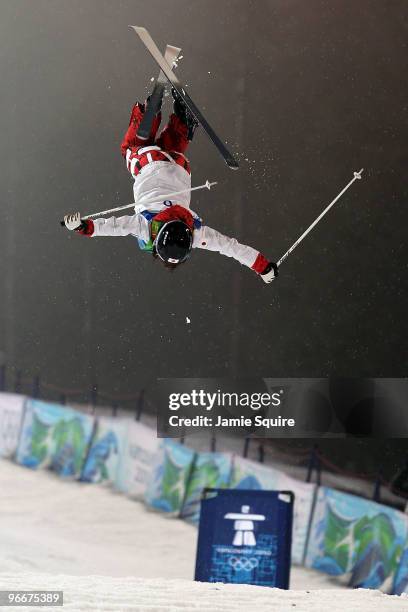 Aiko Uemura of Japan competes in the women's freestyle skiing moguls final on day 2 of the Vancouver 2010 Winter Olympics at Cypress Mountain Resort...