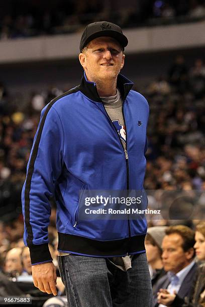 Actor Michael Rapaport looks on during the Taco Bell Skills Challenge on All-Star Saturday Night, part of 2010 NBA All-Star Weekend at American...