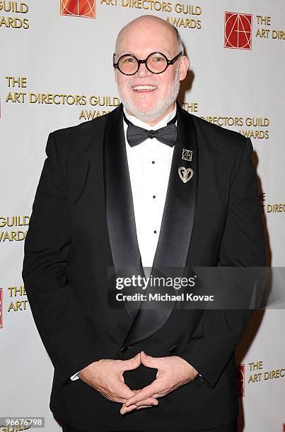 Art Directors Guild President Tom Walsh arrives at the 14th Annual Art Directors Guild Awards at The Beverly Hilton Hotel on February 13, 2010 in...