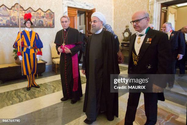 Le pape François a reçu le 26 janvier 2016 le président iranien Hassan Rohani en audience au Vatican. Le pape a appelé la République islamique à...