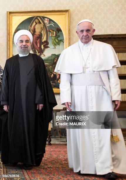 Le pape François a reçu le 26 janvier 2016 le président iranien Hassan Rohani en audience au Vatican. Le pape a appelé la République islamique à...