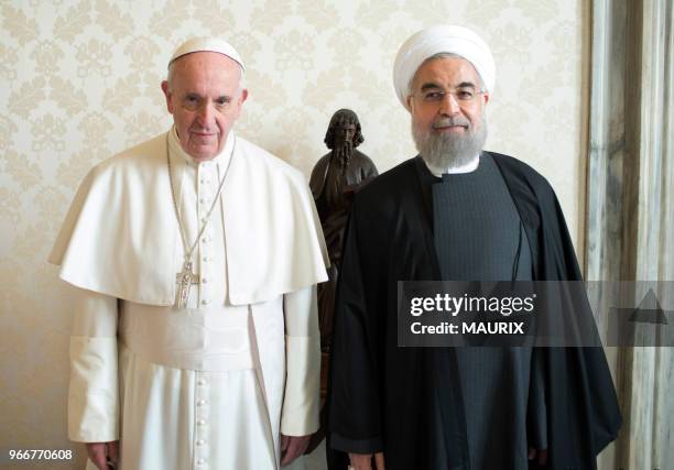 Le pape François a reçu le 26 janvier 2016 le président iranien Hassan Rohani en audience au Vatican. Le pape a appelé la République islamique à...